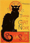 Affiche de la tourn&eacute;e du cabaret Le Chat noir de Salis