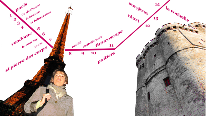 carte du tracé du TGV Paris La Rochelle